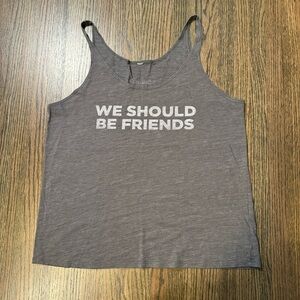 Miranda Lambert We Should Be Friends gray tank top size medium